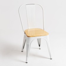 alt= Silla Tolix Madera Natural