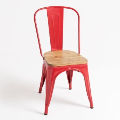 alt= Silla Tolix Madera Natural