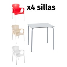 Pack mesa SITA + 4 sillas GRACE