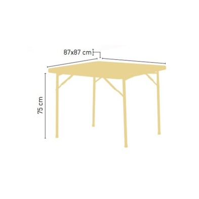 alt= Mesa Catering Cuadrada 87x87x75