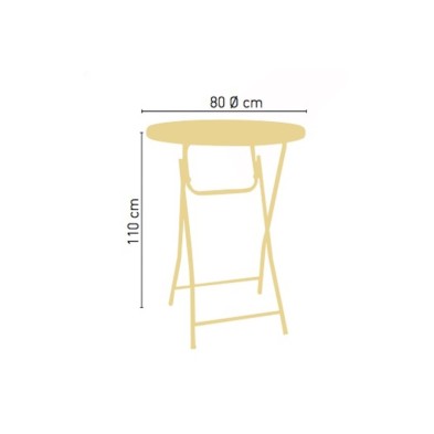 alt= Mesa Alta Redonda Catering 80x110