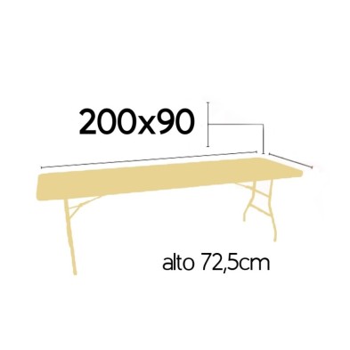 alt= Mesa Catering Rectangular 200x90x72