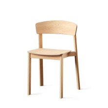Silla Nord roble asiento y respaldo tapizado