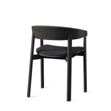 Sillón Nord roble con asiento tapizado