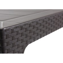 alt= Mesa rattan TORRENTE 140x80