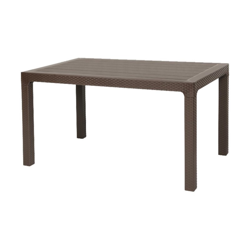 alt= Mesa rattan TORRENTE 140x80