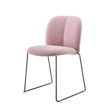 Silla Mentha Pop tapizada con patín deslizante